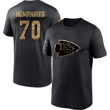 Black Men's D.J. Humphries Kansas City Chiefs 2020 Salute To Service Performance T-Shirt