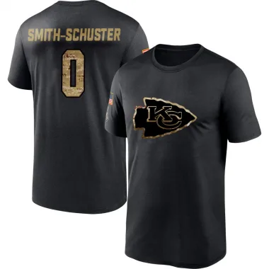 Black Youth JuJu Smith-Schuster Kansas City Chiefs 2020 Salute To Service Performance T-Shirt