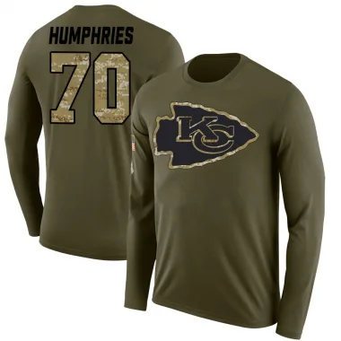 Olive Men's D.J. Humphries Kansas City Chiefs Salute to Service Sideline Long Sleeve T-Shirt