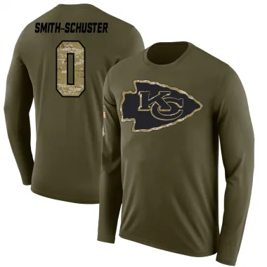 Olive Men's JuJu Smith-Schuster Kansas City Chiefs Salute to Service Sideline Long Sleeve T-Shirt